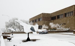 Snow Falls on Holloman